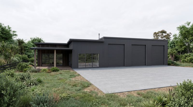 Barn Style Living home, exterior view - Xtreme Builders Taupō