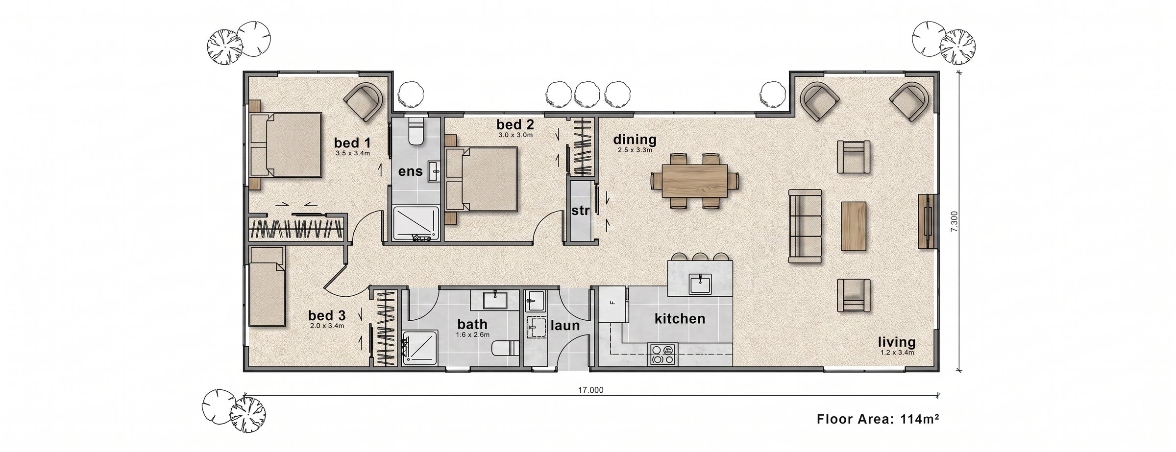 Kea floor plan - Xtreme Builders Taupō