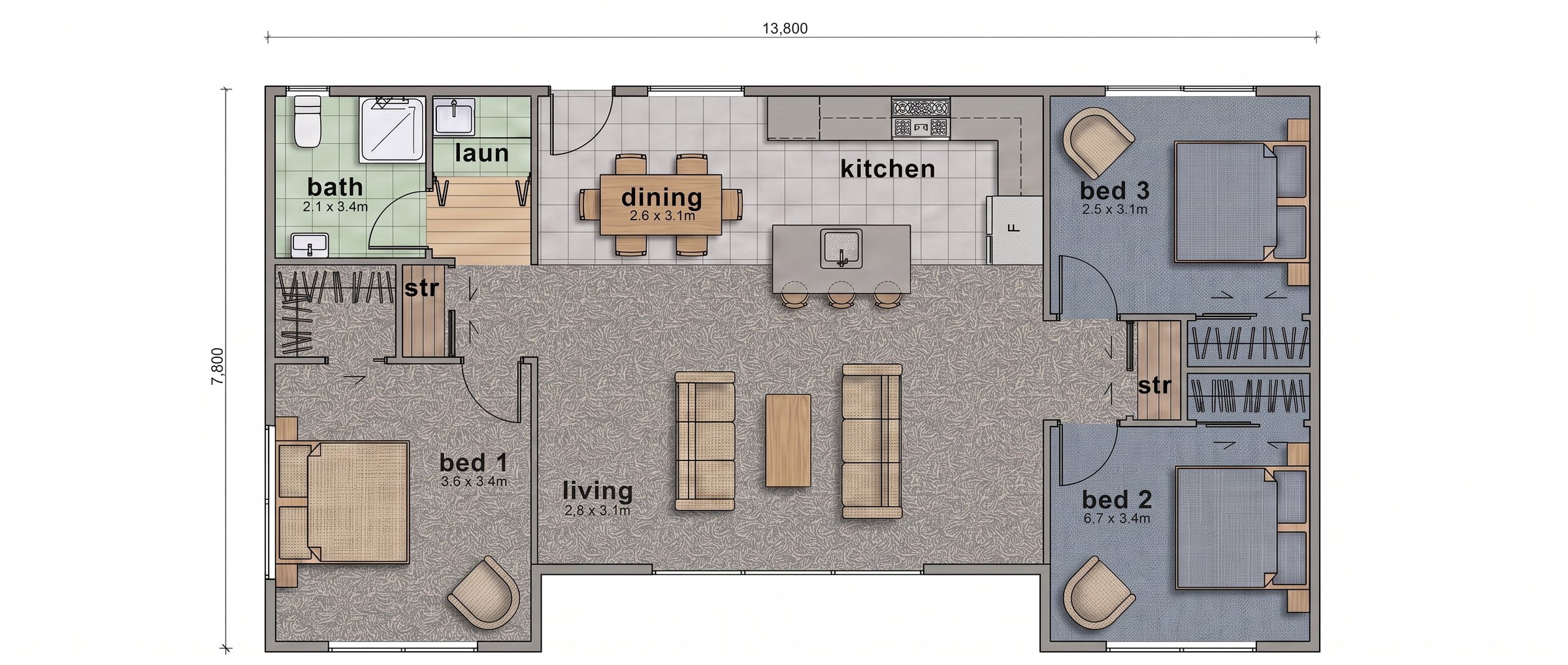 Korimako floor plan - Xtreme Builders Taupō