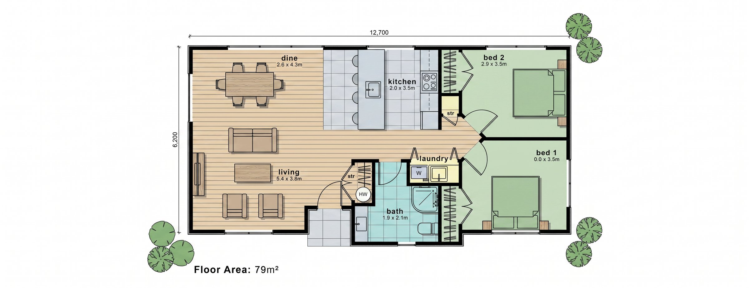Tokoeka floor plan - Xtreme Builders Taupō